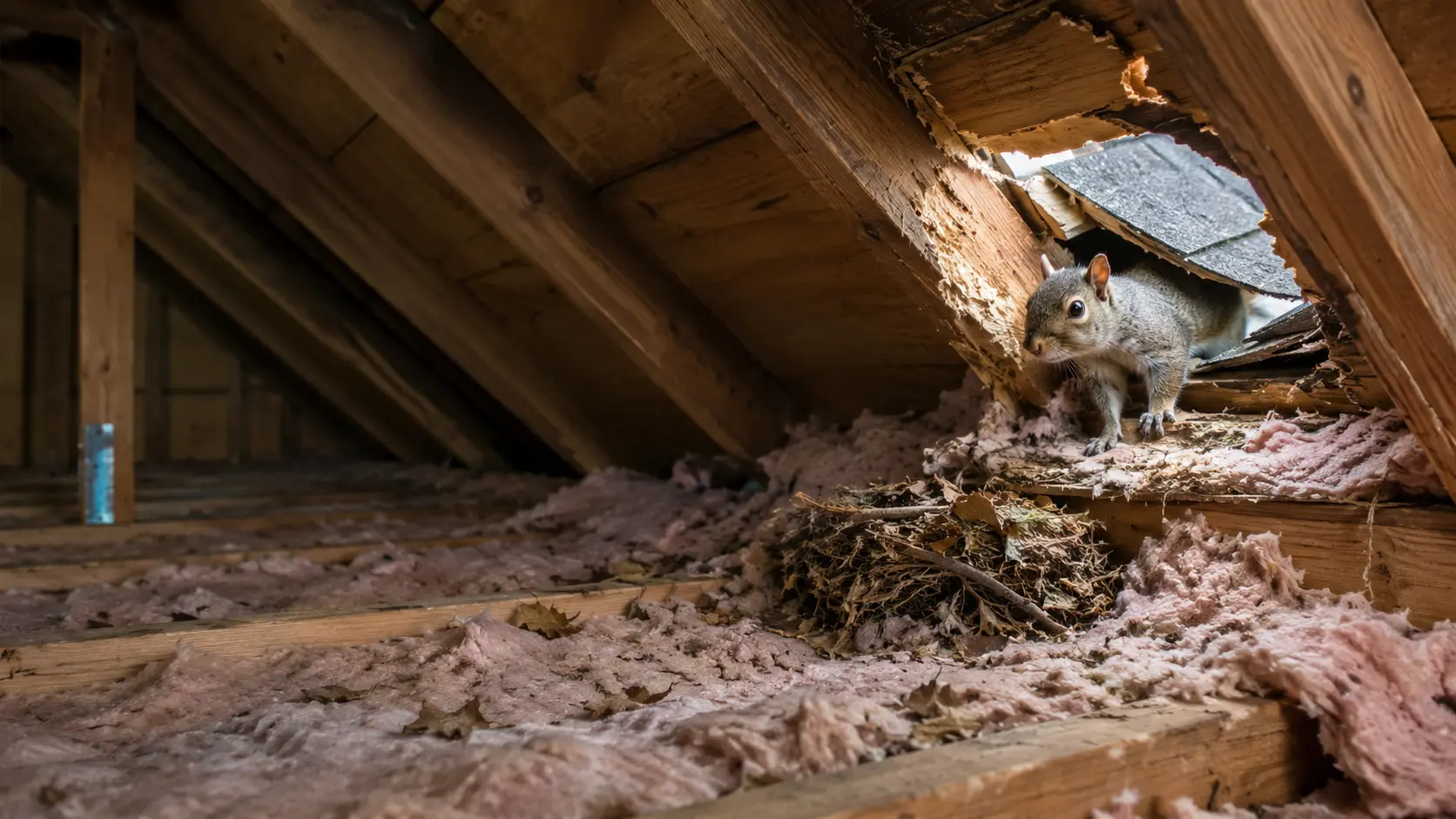 squirrels in the attic